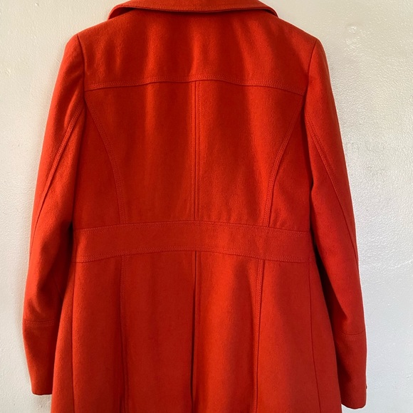 Michael Kors Double-Breasted Wool-Blend Peacoat, Size 4, Orange-Mandarin… - Picture 4 of 7